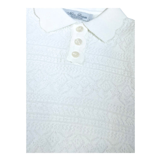 Polo in Filo Da Neonata Trama Lavorata