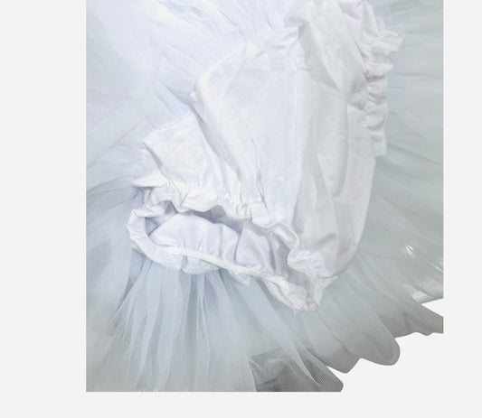 Gonna in Tulle Balze Con Coulotte Da Neonata