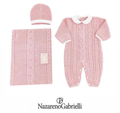 Nazareno Gabrielli Set Nascita in Lana Tre Pezzi