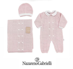Nazareno Gabrielli Set Nascita in Lana Tre Pezzi