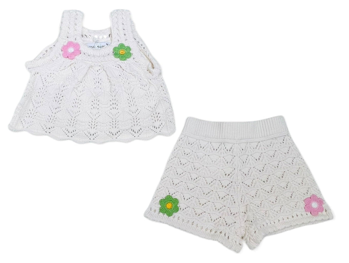 Completo In Filo Canotta e Short Neonata