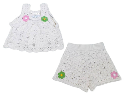 Completo In Filo Canotta e Short Neonata