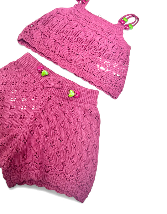 Completo Canotta e Short in Filo Da Neonata