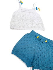 Completo Canotta e Short in Filo Da Neonata