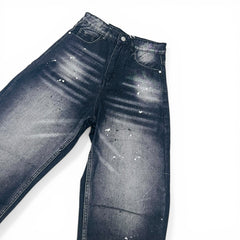 Jeans Baggy Da Maschietto Con Schizzi Pittura