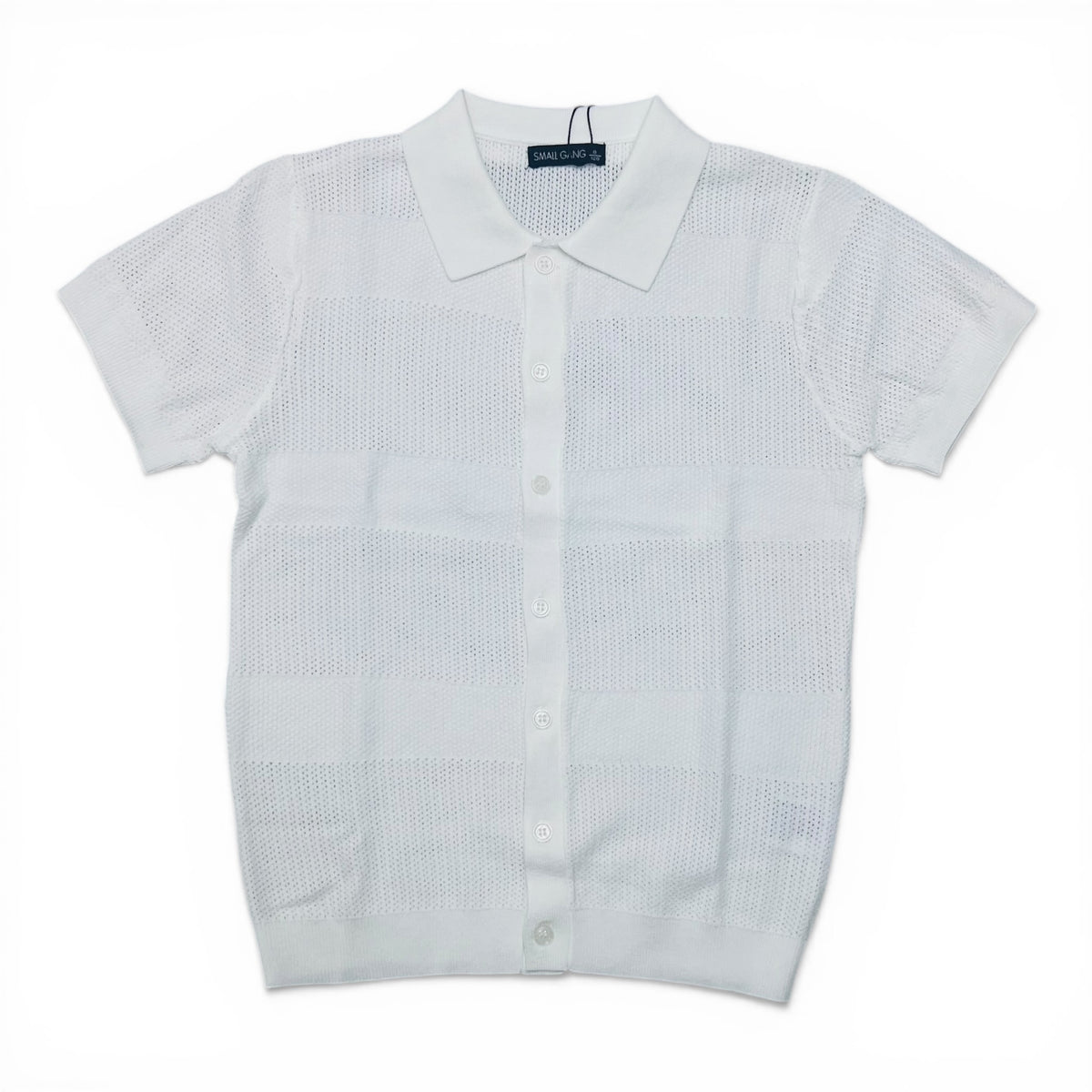 Cardigan Polo In Filo Mezza Manica