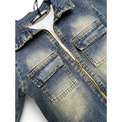 Rebel Completo Jeans Sabbiato Tre Pezzi Da Bambino
