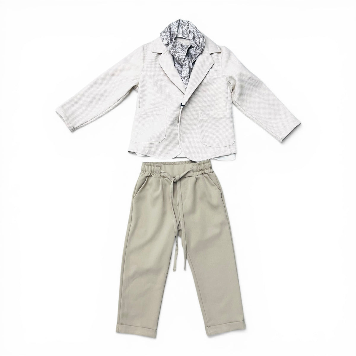 Nazareno Completo Quattro Pezzi Giacca T-shirt Pantalone Foulard