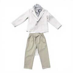 Nazareno Completo Quattro Pezzi Giacca T-shirt Pantalone Foulard
