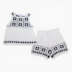 Completo Canotta e Short in Filo Da Neonata