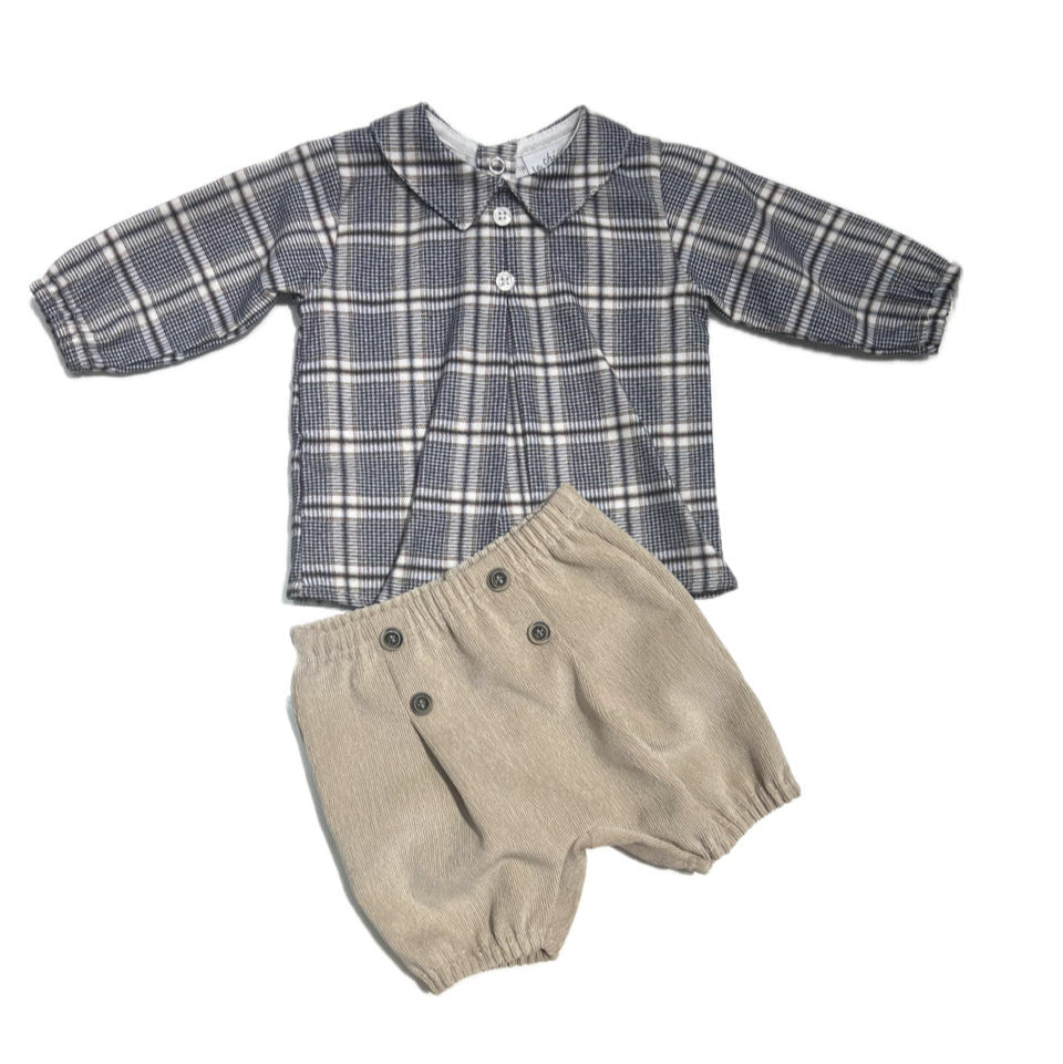 Le Chicche Completo Due Pezzi Camicia e Short Costine