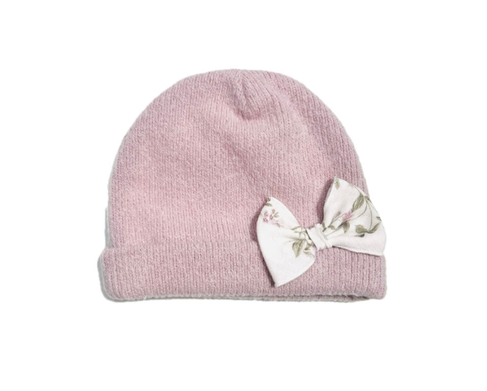 Le Chicche Cappellino Nascita in Ciniglia con Fiocco Interno Foderato in Cotone