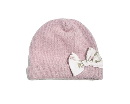 Le Chicche Cappellino Nascita in Ciniglia con Fiocco Interno Foderato in Cotone