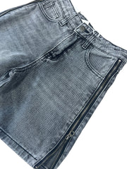 Bermuda Porter in Jeans con Cerniera Laterale