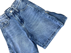 Bermuda Porter in Jeans con Cerniera Laterale