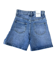 Bermuda Porter in Jeans con Cerniera Laterale