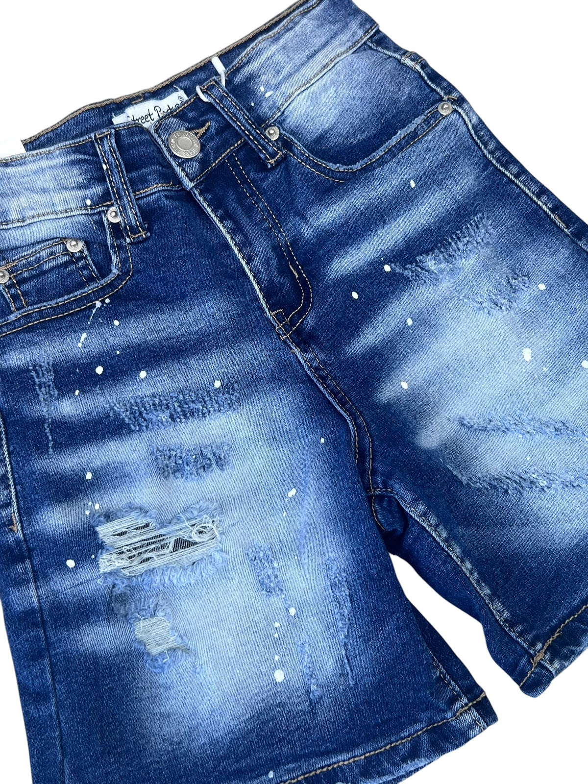 Bermuda Schizzo In Jeans Bambino
