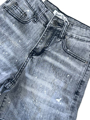 Bermuda Schizzo In Jeans Bambino