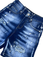 Bermuda Los Angeles Bambino Con Schizzi di Pittura e Rotture