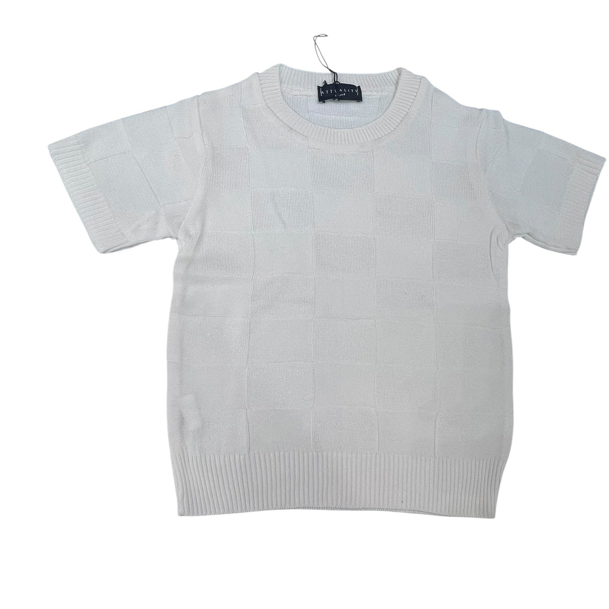 Attuality Maglia in Filo Mezza Manica Damier Bambino