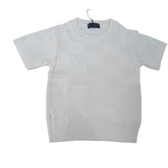 Attuality Maglia in Filo Mezza Manica Damier Bambino