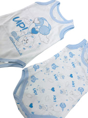 Nazareno Gabrielli Confezione Bi-Pack Due Body Giro Manica Neonato Intimo 100% Cotone