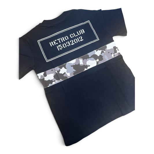 T-Shirt Premium Da Bambino Con Tessuto Retro Camouflage