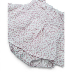 Pagliaccetto Bretellina Cotone Con Cappellino Da Neonata