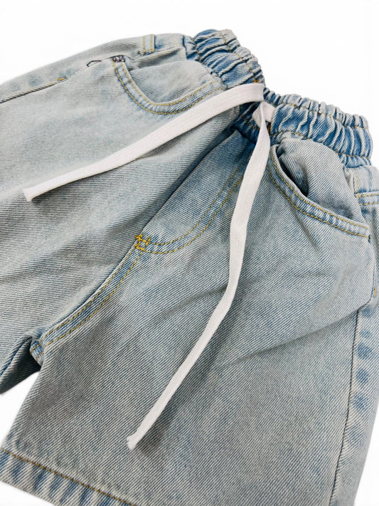 The Brothers Bermuda Jeans con Elastico in Vita Da Bambino