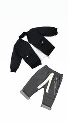 College Felpa Pantalone Completo Tre Pezzi Neonato Invernale