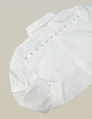 Ativo Camicia Crop Con Borchie Argento e Oro Sul Colletto e Retro