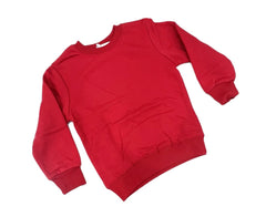 Felpa Girocollo Tinta Unita da Bambini Invernale