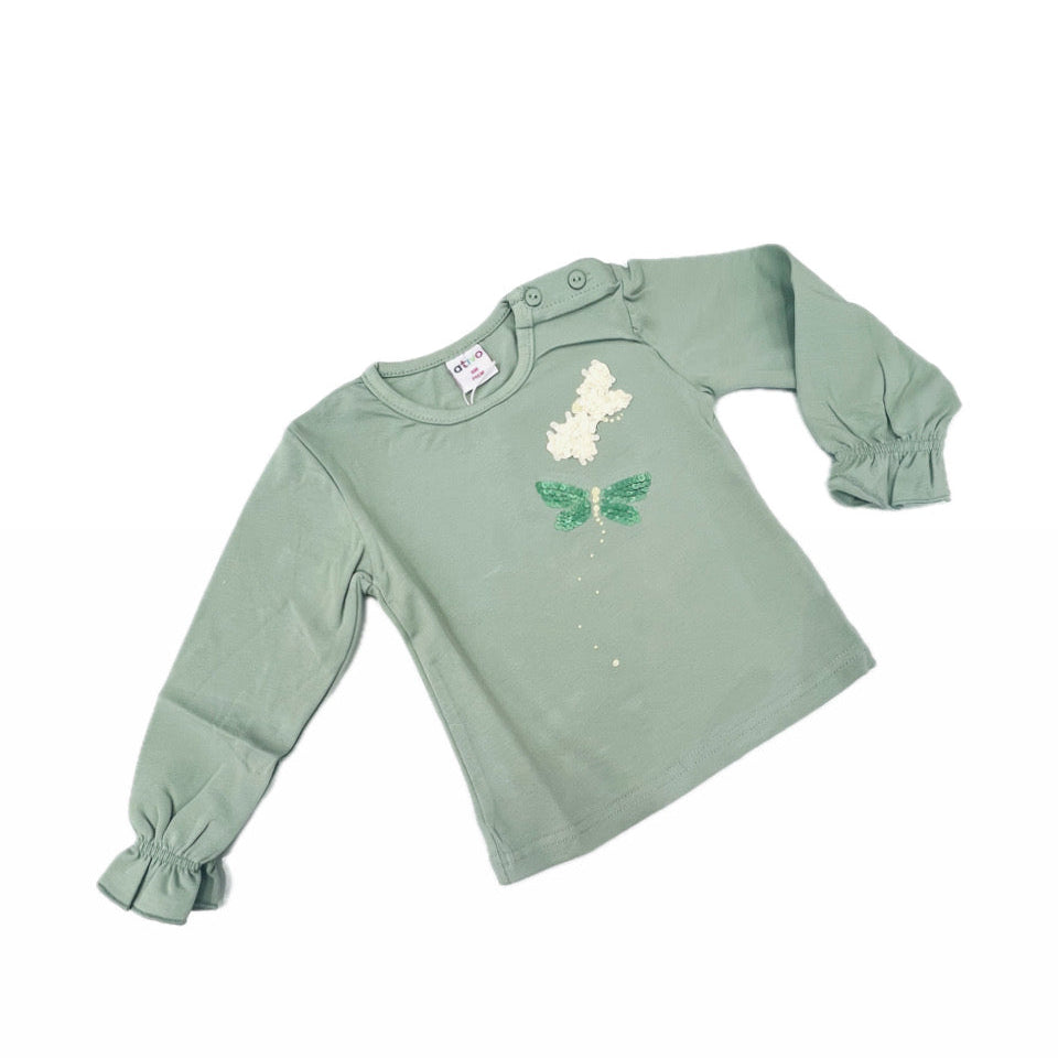 Ativo Maglia Cotone Caldo con Voilà Polsino Da Neonata