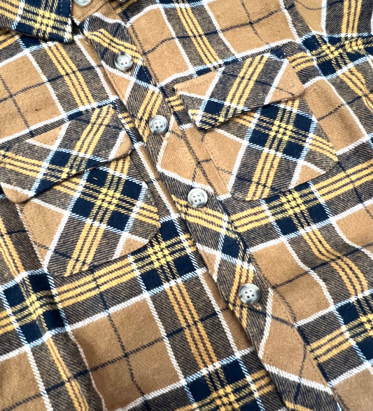 Ativo Camicia Scozzese in Flanella Leggera Da Neonati