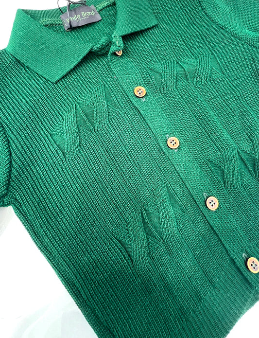 Attuality Polo Cardigan in Lana Rasata Neonato