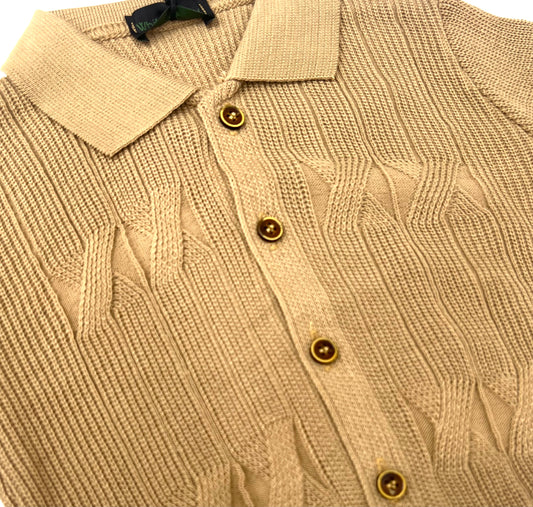 Attuality Polo Cardigan in Lana Rasata Neonato