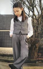 Ativo Completo Panciotto e Pantalone con Doppia Pinces da Bambina