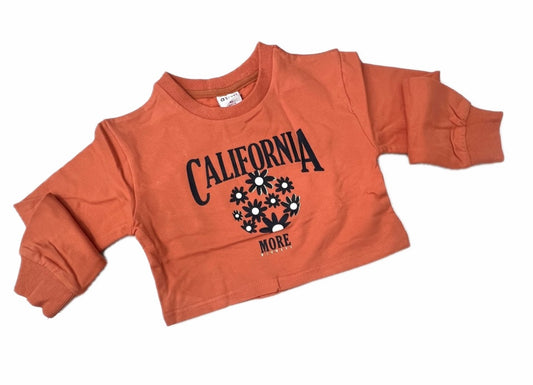 Ativo Felpa Crop California Invernale Da Bambina