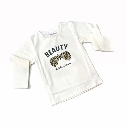 Ativo Maglia in Cotone Caldo Butterfly Da Bambina