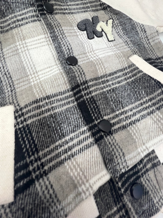 Tuta Tre Pezzi Invernale Felpa College Maglia in Cotone Caldo e Pantalone Da Neonato