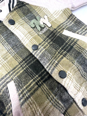 Tuta Tre Pezzi Invernale con Felpa College Maglia in Cotone Caldo e Pantalone Da Neonato