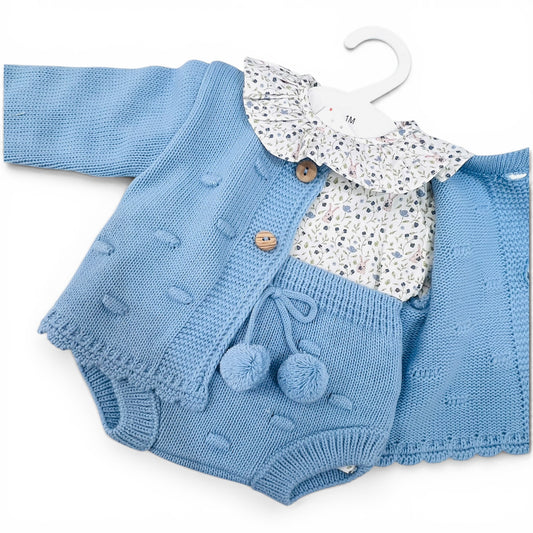 Completo Tre Pezzi Camicia Giacchino Coulotte m. Lana