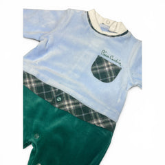 Pierre Cardin Limited Edition Tutina in Ciniglia Da Maschietto con Finta Camicia