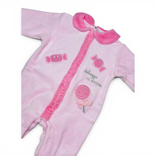 Pastello Tutina in Ciniglia Da Neonata