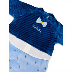 Pierre Cardin Limited Edition Tutina in Ciniglia Da Maschietto con Papillon e Finta Camicia