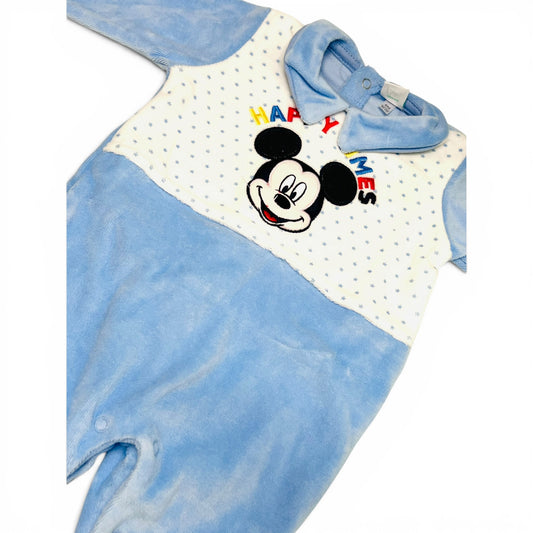 Disney Tutina in Ciniglia Micky Mouse Ricamata Da Neonato