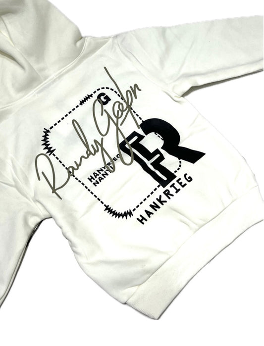 Completo Tuta Ragazzo Felpata Con Cappuccio e Stampa sul Retro