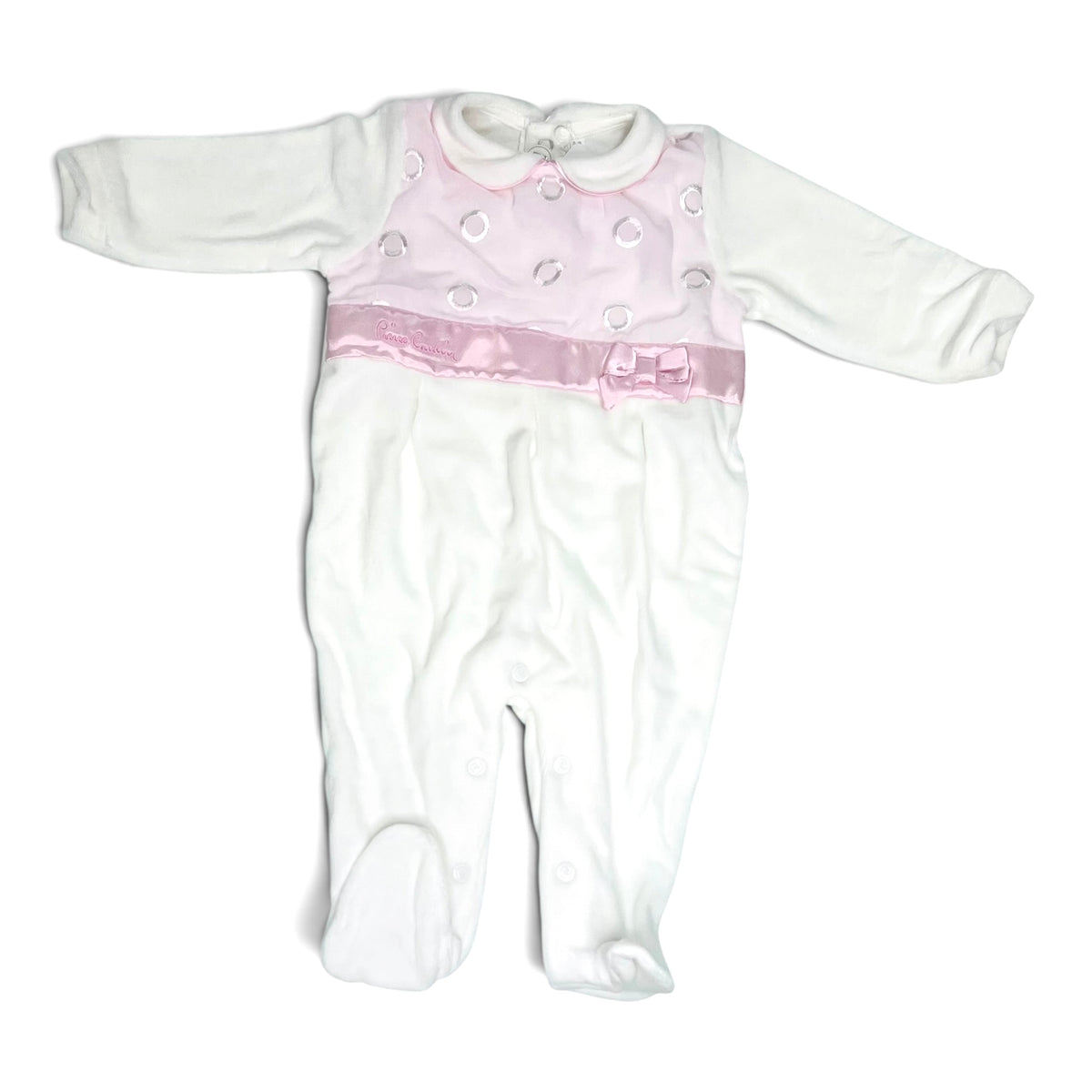 Pierre Cardin Limited Edition Tutina in Ciniglia e in Pizzo Da Neonata
