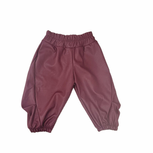 Pantalone Ballon in Eco Pelle da Neonata Invernale