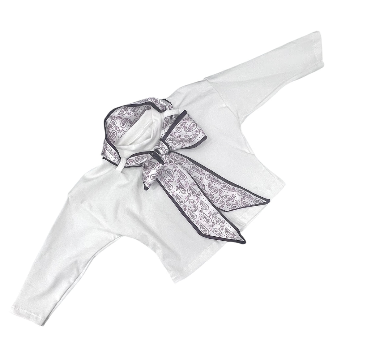 Maglia Foulard in Caldo Cotone Da Neonata